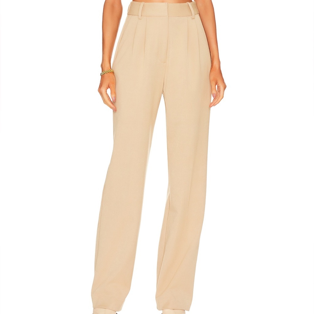 Favorite Daughter “The Favorite Pant” Revolve Elegant Beige High-Waisted Pants